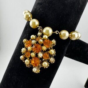 Coro Topaz Rhinestone Bracelet